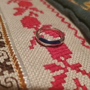 Vintage Silver and Blue Ring